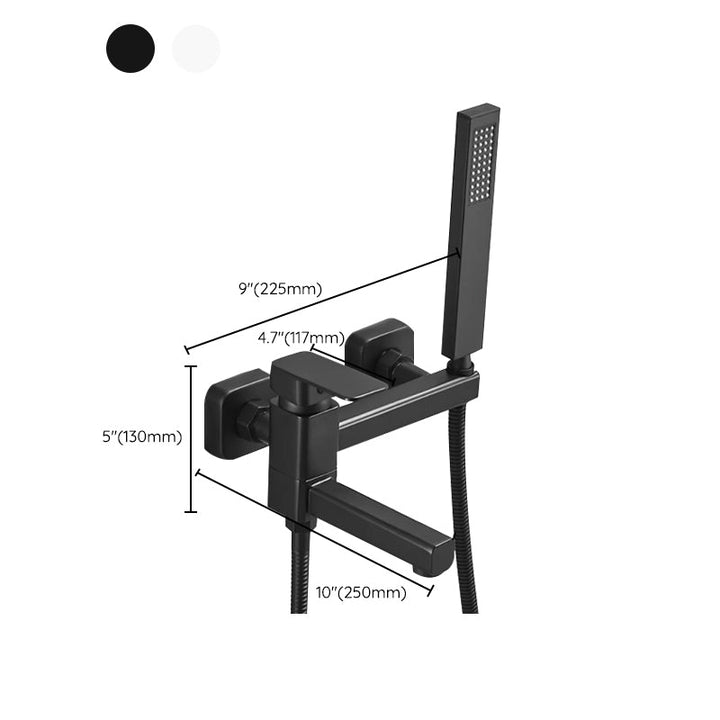 BowLift | Wall-mounted metal bathtub faucet low arch single lever bathtub faucet trim