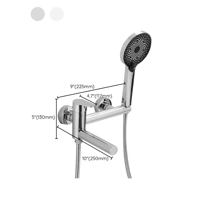 BowLift | Wall-mounted metal bathtub faucet low arch single lever bathtub faucet trim