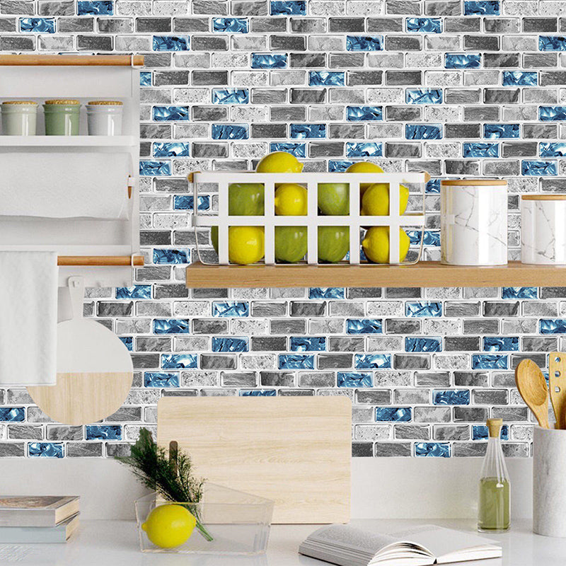 BowLift | Peel and Stick Wall Tile Rectangle PVC Subway Waterproof Peel & Stick Tile 10-Pack
