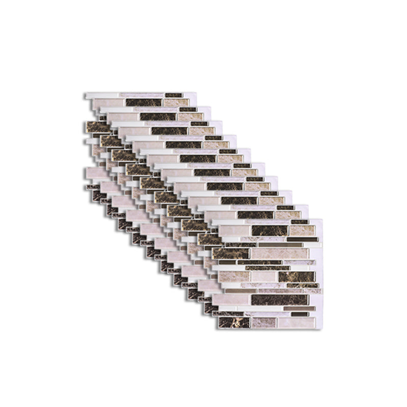 BowLift | Peel and Stick Wall Tile Rectangle PVC Subway Waterproof Peel & Stick Tile 10-Pack