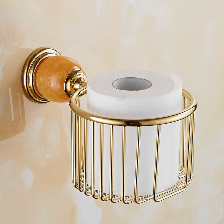 BowLift | Contemporary brushed brass bathroom accessories as a single piece or as a set