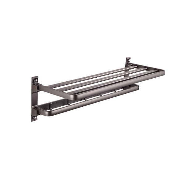 BowLift | Modern 5-piece bathroom accessory set with triangular bath shelf