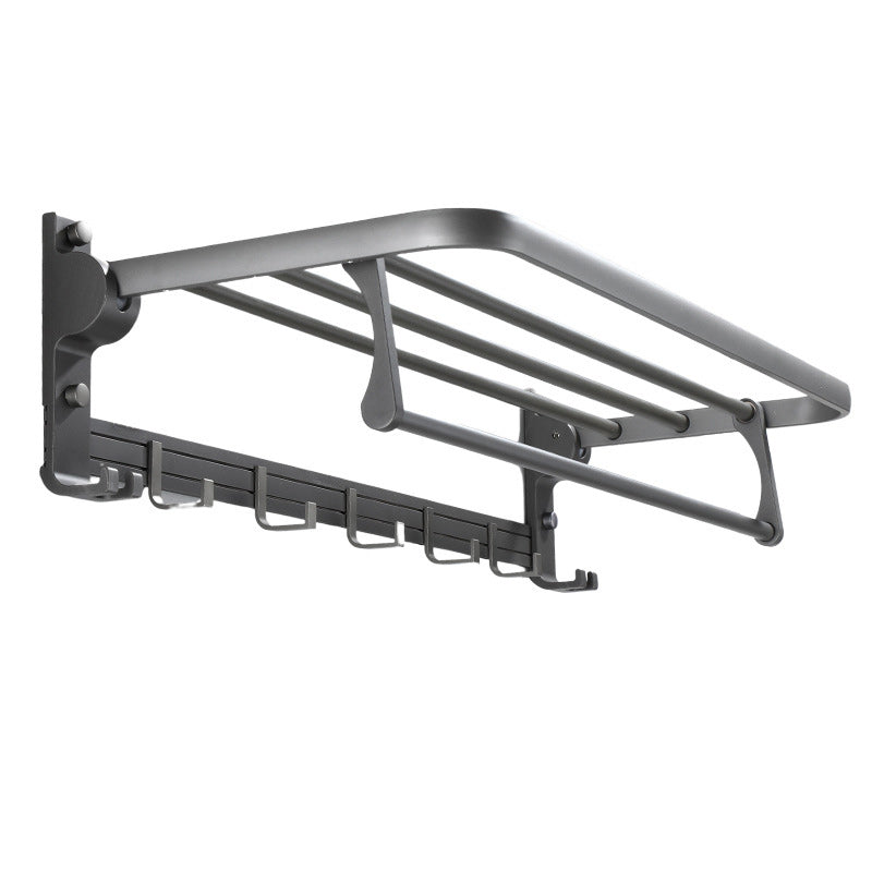 BowLift | Contemporary Gray Bathroom Hardware Set Bathroom Shelf/Towel Bar Including Bathroom Set