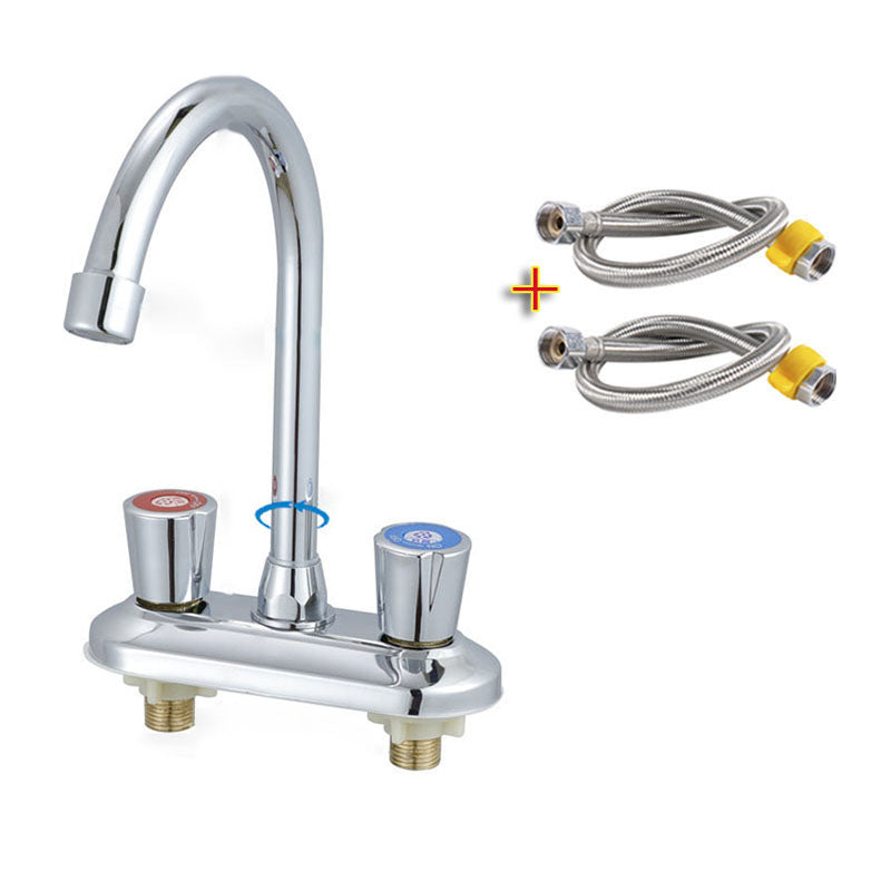 BowLift | Knob Handle Central Mixer Contemporary Design Basin Faucet 2-Hole Faucet for the Bathroom