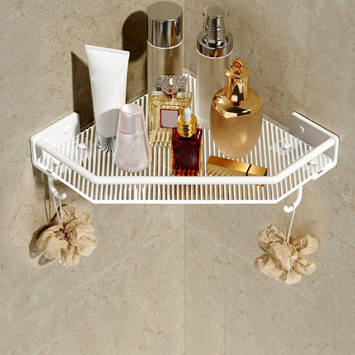 BowLift | White & clear acrylic bathroom accessory set with towel holder/paper holder/robe hooks