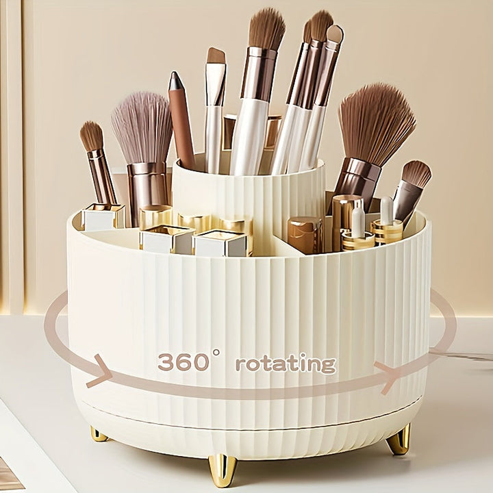 BowLift | GlamSpin – 360° Rotating Makeup & Desk Organiser with 5 Compartments