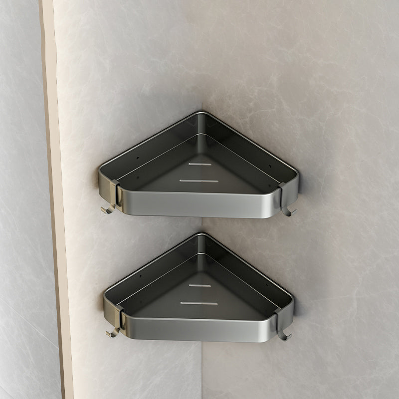 BowLift | Modernism Aluminum Bathroom Accessories Set Gray Metal Bathroom Set with Towel Holder/Bath Shelf