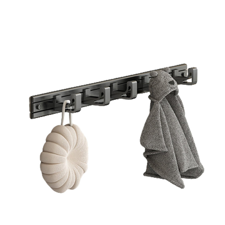 BowLift | Modernism Aluminum Bathroom Accessories Set Gray Metal Bathroom Set with Towel Holder/Bath Shelf