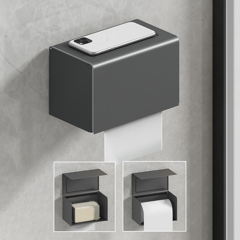 BowLift | Modernism Aluminum Bathroom Accessories Set Gray Metal Bathroom Set with Towel Holder/Bath Shelf