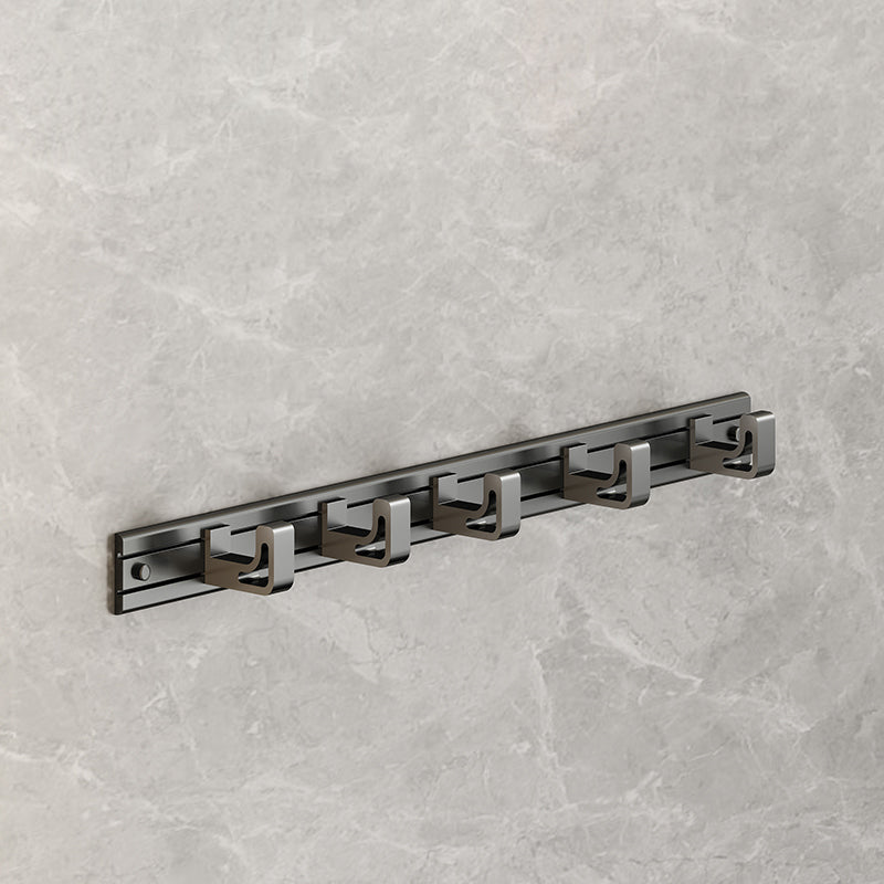 BowLift | Modernism Aluminum Bathroom Accessories Set Gray Metal Bathroom Set with Towel Holder/Bath Shelf