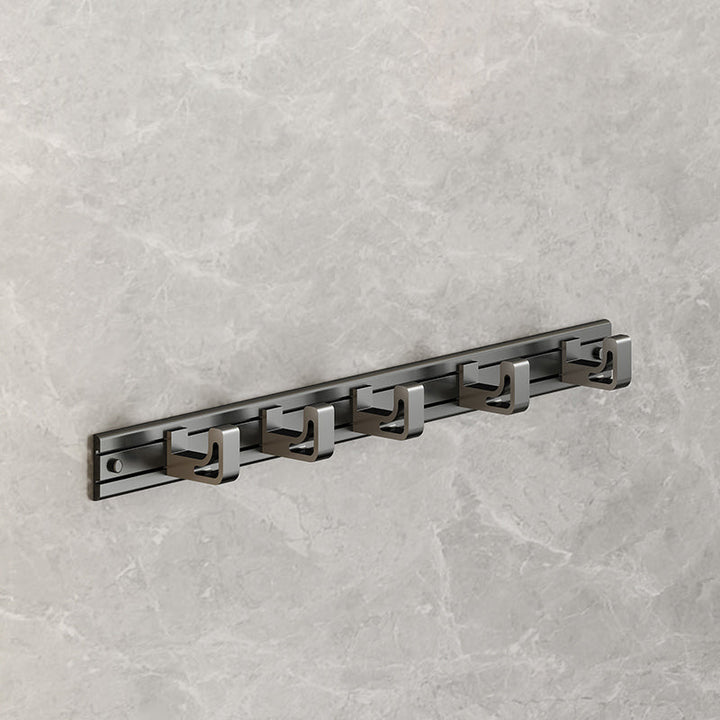 BowLift | Modernism Aluminum Bathroom Accessories Set Gray Metal Bathroom Set with Towel Holder/Bath Shelf