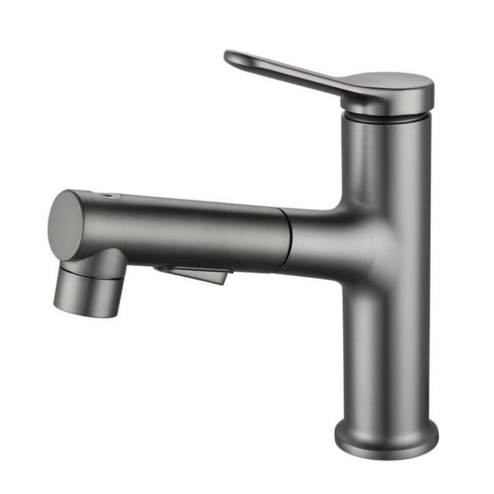 BowLift | Extendable Bathroom Faucet Brass Modern Faucet with Water Hose