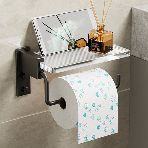 BowLift | Modern Bath Accessories Set Black Towel Bar Bath Shelf Bathroom Fixtures Set