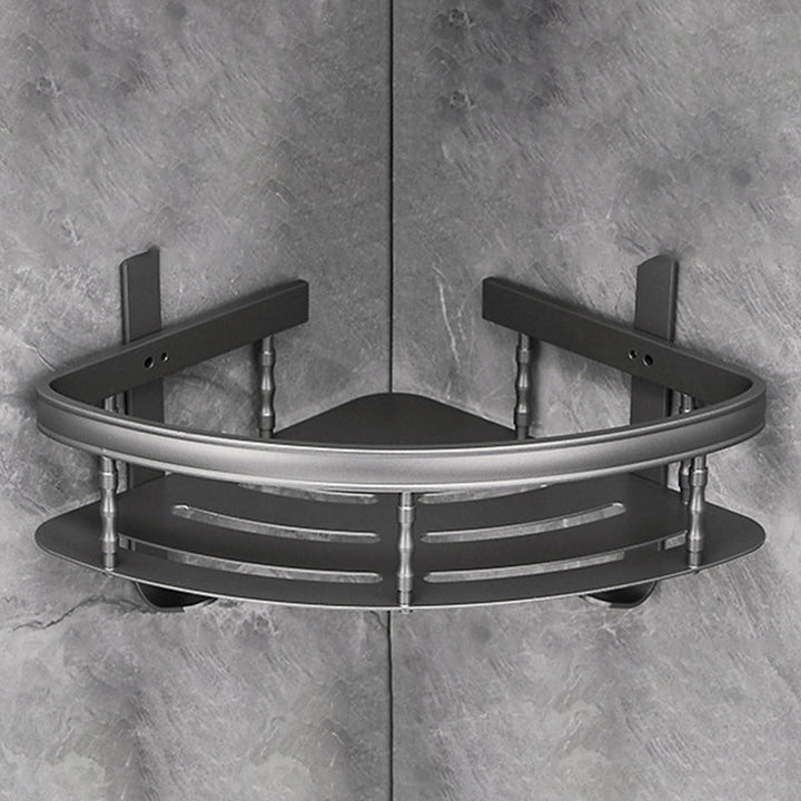 BowLift | Gray 6/7-piece modern bathroom accessory set bathroom shelf/bath towel hooks/towel bar included
