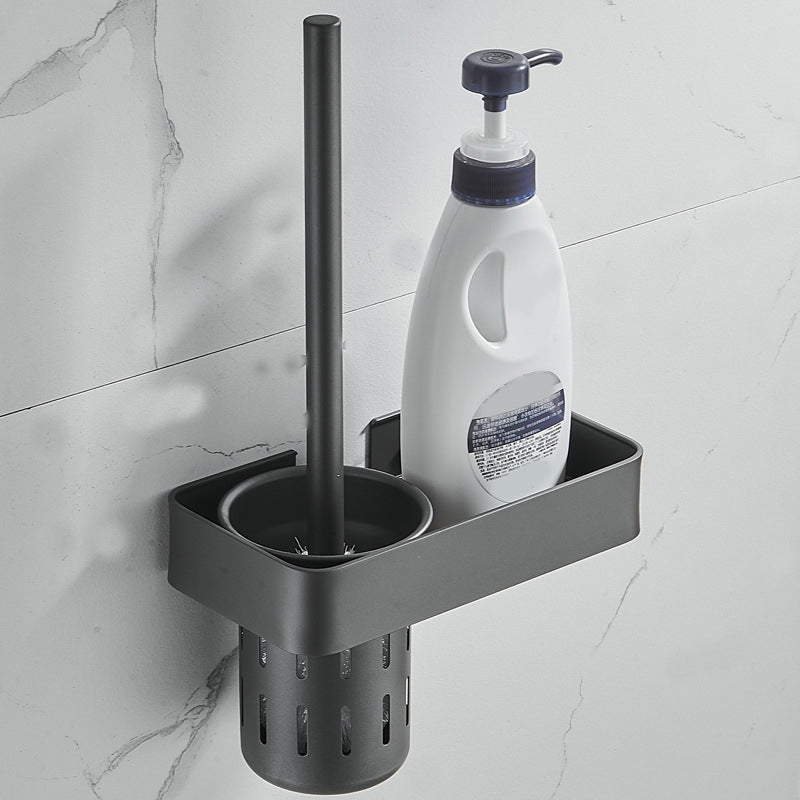 BowLift | 7-piece Bathroom Hardware Set Matte Black/Grey with Bath Shelf/Towel Holder/Bath Towel Hook