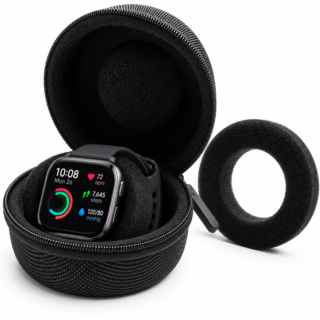 Hard-Shell Single Watch Travel Case with Foam Insert Bowlift
