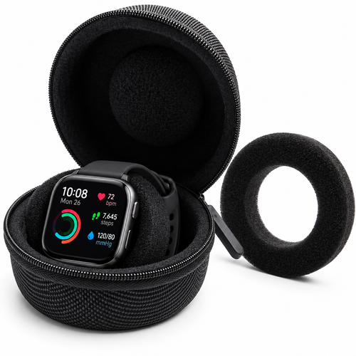 Hard-Shell Single Watch Travel Case with Foam Insert Bowlift