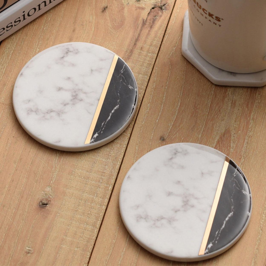 BowLift | Elegant Marble Ceramic Coasters