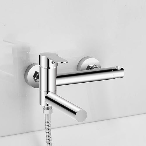 BowLift | Wall-mounted metal swivel bathtub filler with single lever handle