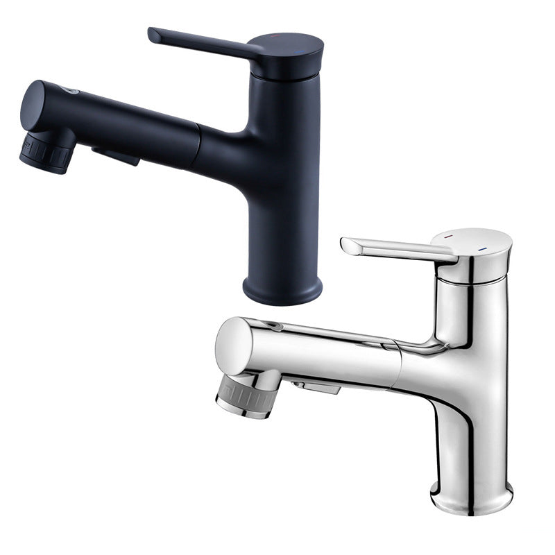 BowLift | Contemporary sink faucet pull-out basin tap with lever handle