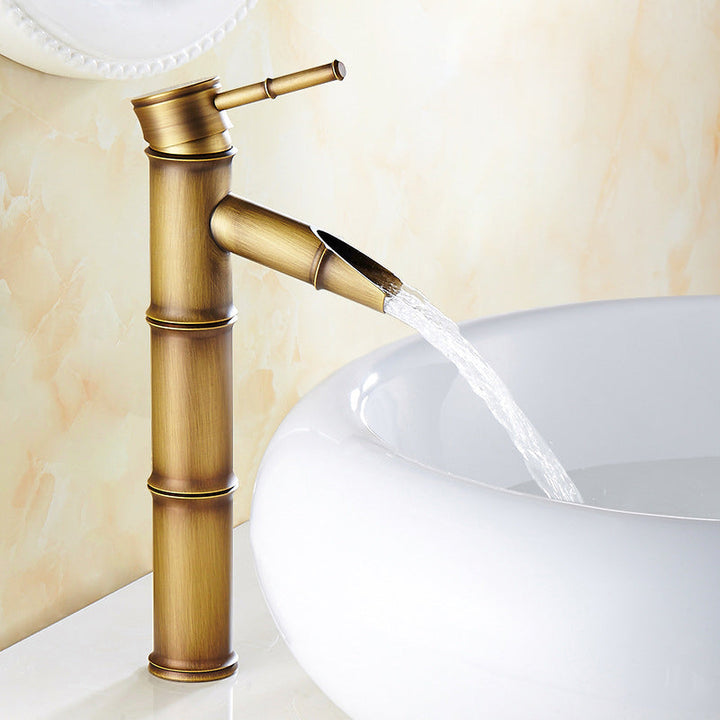 BowLift | Lever Handle Vessel Faucet Single Hole Basin Faucet Farmhouse Style Sink Faucet