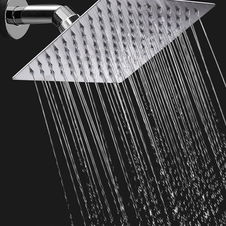 BowLift | Showerhead Square Wall Mounted Rain Spray Stainless Steel Showerhead