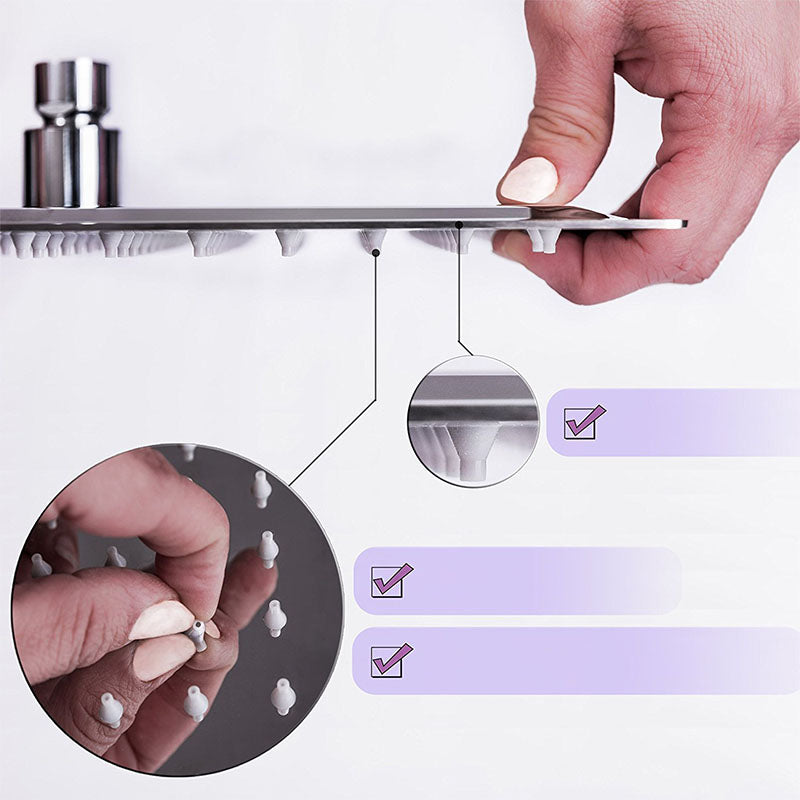 BowLift | Showerhead Square Wall Mounted Rain Spray Stainless Steel Showerhead