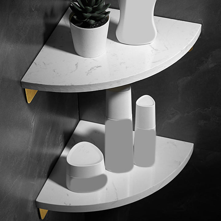 Aluminum Bathroom Corner Shelf with 31 × 21 cm Surface and 4 cm Height
