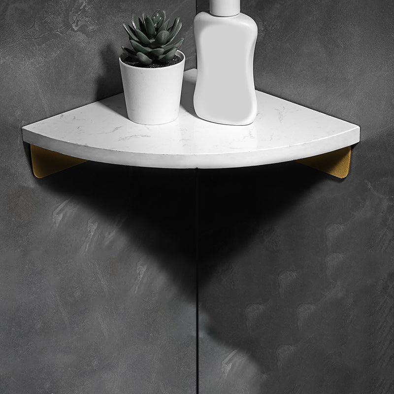 Aluminum Bathroom Corner Shelf with 31 × 21 cm Surface and 4 cm Height