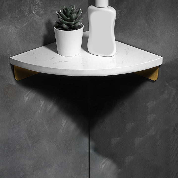Aluminum Bathroom Corner Shelf with 31 × 21 cm Surface and 4 cm Height