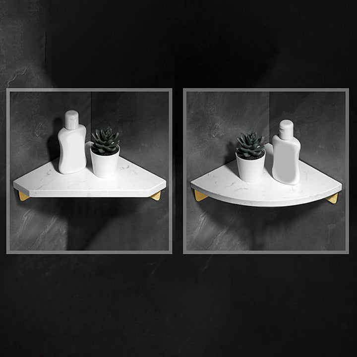 Aluminum Bathroom Corner Shelf with 31 × 21 cm Surface and 4 cm Height