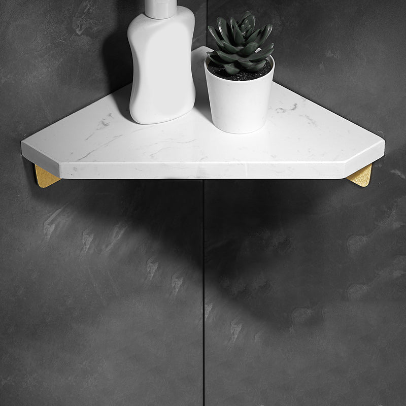 Aluminum Bathroom Corner Shelf with 31 × 21 cm Surface and 4 cm Height