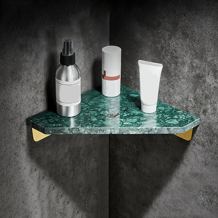 Aluminum Bathroom Corner Shelf with 31 × 21 cm Surface and 4 cm Height