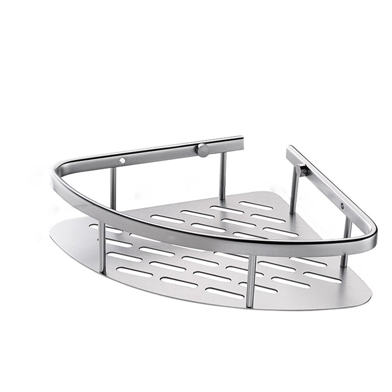 BowLift | 3-piece modern bathroom accessory set aluminum bathroom shelf in silver