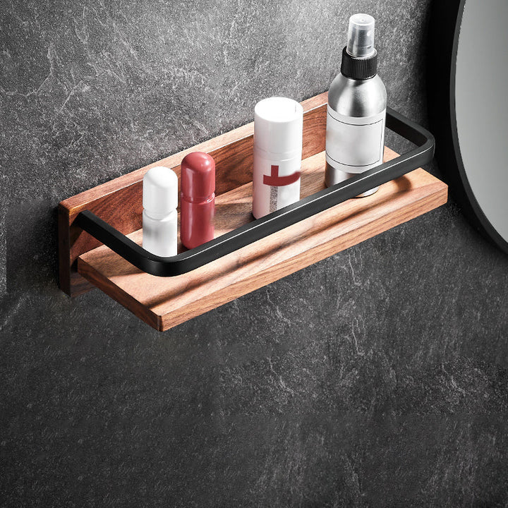 BowLift | 7-piece bathroom accessory set wood and metal bathroom accessory hardware set
