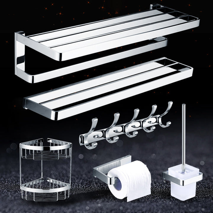 BowLift | Polished Chrome Bathroom Accessory Set Modern Brass Bathroom Accessory Kit