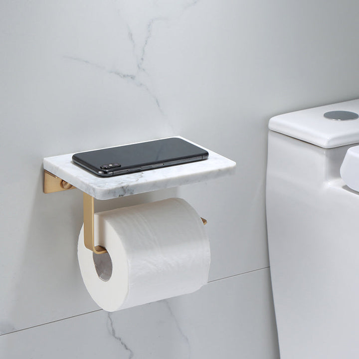 BowLift | Polished Brass Bathroom Accessory Set Marble Bathroom Hardware