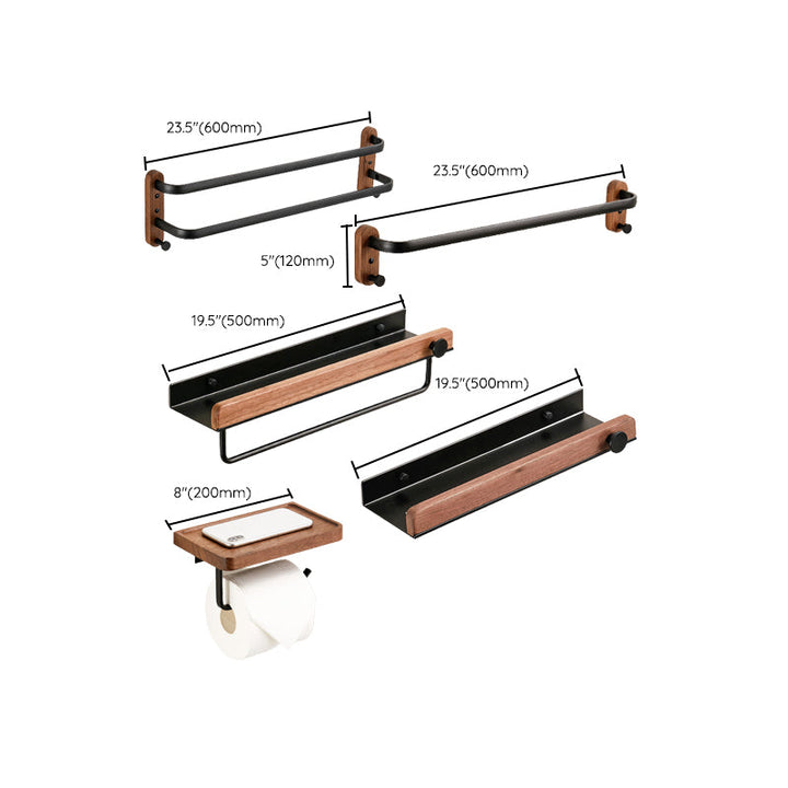 BowLift | Solid Wood Bathroom Accessories Set Foldable Metal Bathroom Accessories