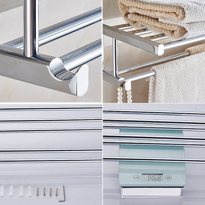BowLift | Contemporary Bathroom Accessories Hardware Set in Silver Metal