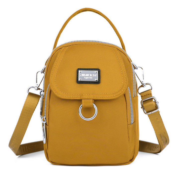 Water-Resistant Crossbody Phone Bag with Multiple Pockets and Adjustable Strap