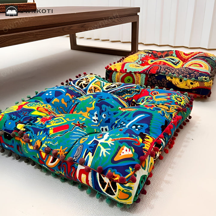 BowLift | Boho Style Square Floor Cushion