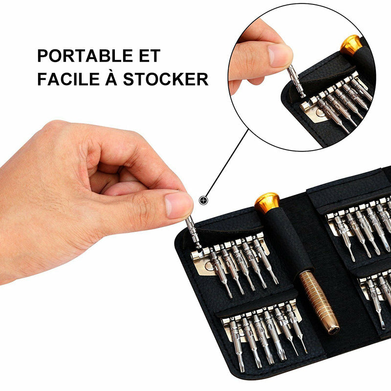 Ciaovie Mini Kit for Precision Screwdriver Repair Tools (25 pieces) | Bowlift