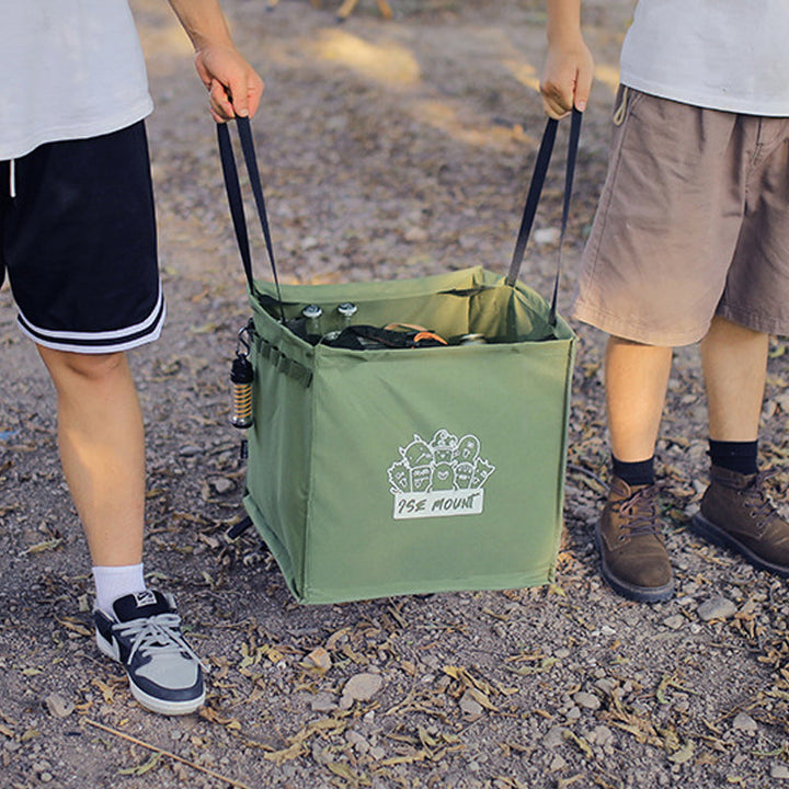 Foldable multifunctional trash can for outdoor use | Bowlift