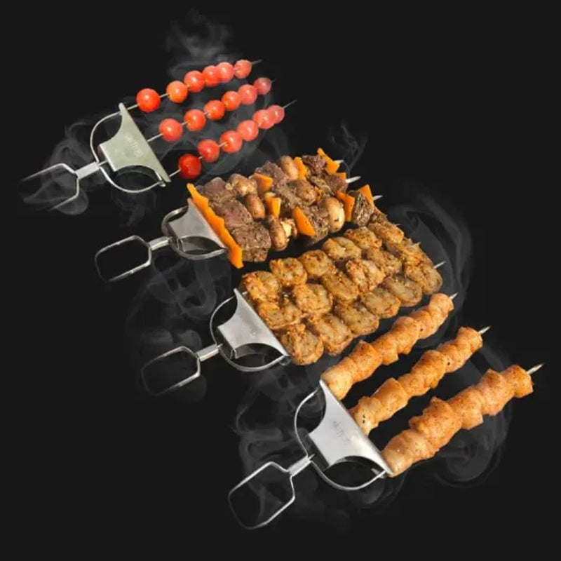 3 Way Grilling Skewers, Stainless Steel Skewers for BBQ | Bowlift