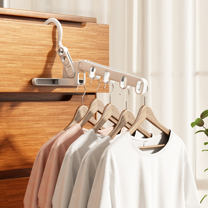 Foldable Travel Clothes Hanger with Rotating Hook