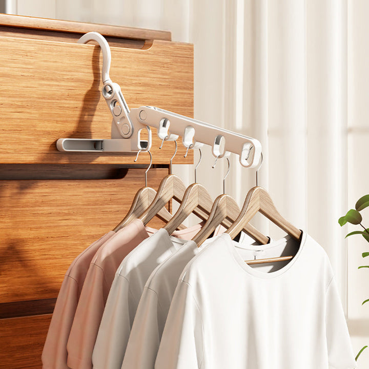 Foldable Travel Clothes Hanger with Rotating Hook