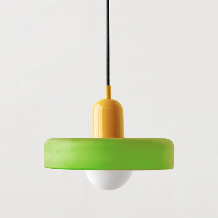 BowLift | Bauhaus Colored Glass Pendant Light