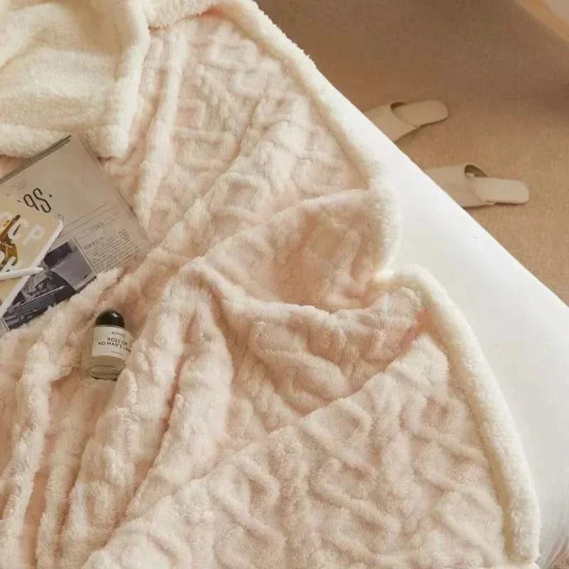 BowLift | Thick Lambswool Fleece Winter Blanket Soft Warm Throw
