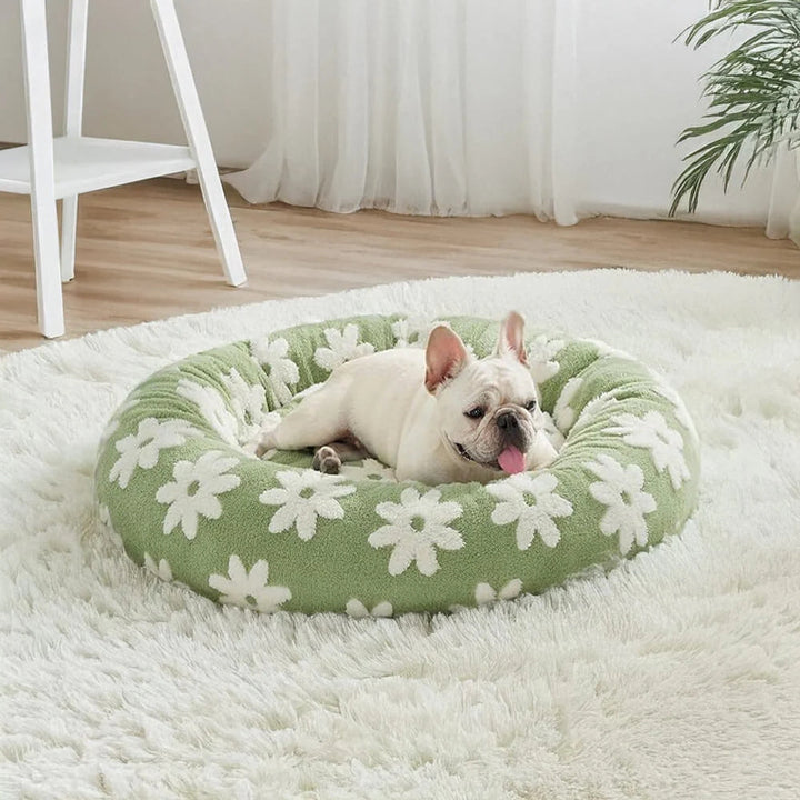 BowLift | Snuggle Floral Checkerboard Pet Bed