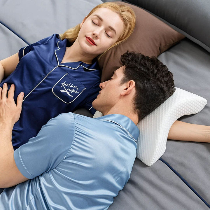 Spine Relief & Posture Alignment – Contour Memory Foam – Pain-Free Deep Sleep Support Bowlift